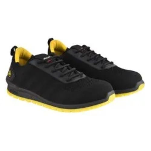 Black 6-9 Light Weight Pu Leather Cotton Lining Leather Laces Closure Running Shoes For Men