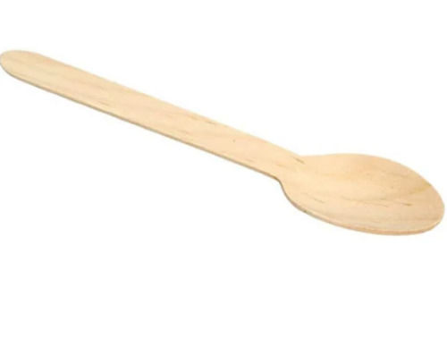 Brown 6 Inches Long Light Weight And Disposable Wooden Spoon