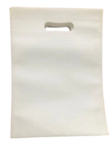 White Disposable Plain Sturdy Vest Handle Non Woven Pp D-Cut Daily Use Bags 