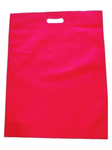 Embossed Surface Silk Printing Pp Laminated D-Cut Non Woven Bag With Patch Handle Bag Size: 12X8 Inch