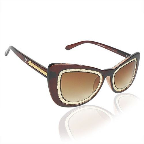 Mirror Fashionable And Trendy Pc Brown Ladies Sunglasses