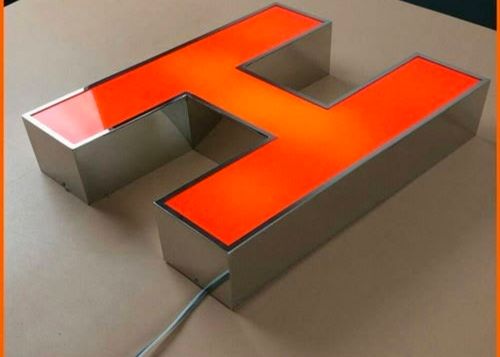 Glossy Finish Aluminium Channel Letter For Commercial Branding Application: Industrial