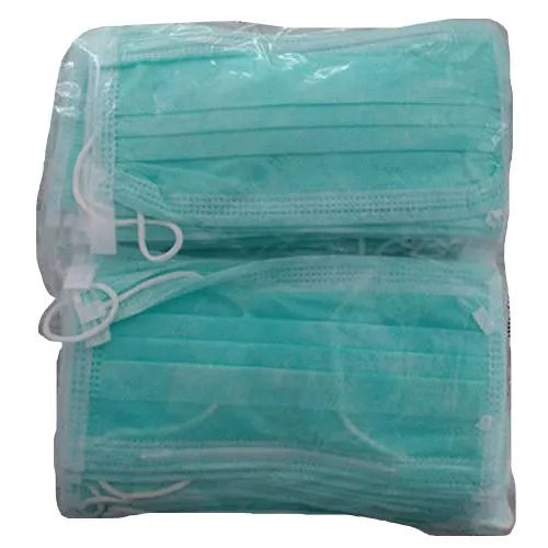 Green Disposable Face Masks For Personal Care With Earloop