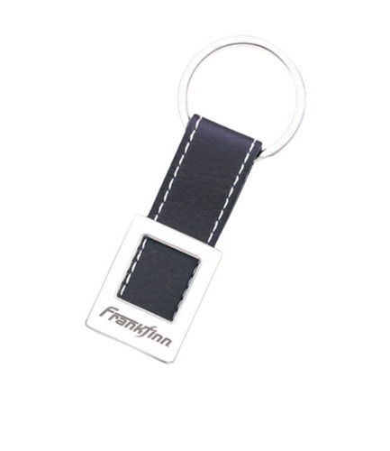 Black Modern Sturdy High Quality Promotional Metal And Leather Keychain