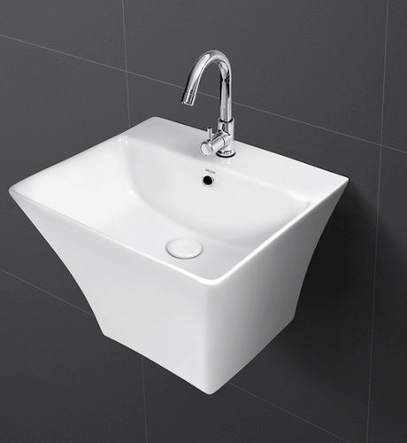 Rectangular Ceramic Wall Hanging Wash Basin For Bathroom