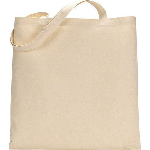 Rectangular Shape Plain Cotton Carrier Bag With Handled