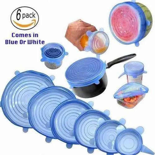 Silicone Lid Set, Containers, Silicon Stretchable Lids