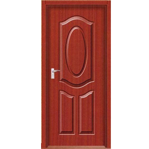 Brown Swing Style Left Side Lock Modular Solid Teak Wooden Door