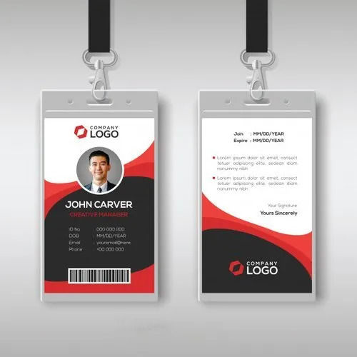 Designer Printed Photo Identity Id Cards For Corporate Offices Application: Women Material