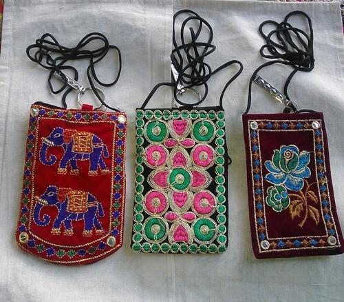 embroidered mobile cover