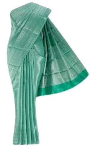 Ladies Printed Light Green Art Silk Sarees