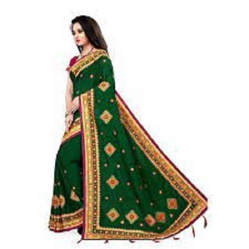 Green Lightweight Soft And Comfortable Silk Saree