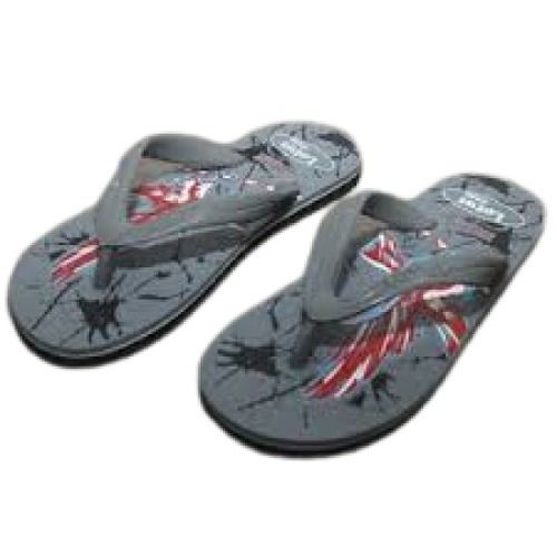 Rainy Mens Flip Flop Style Rubber Material Grey Slippers