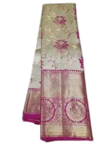 Zari Bhavani Traditional Litchi Silk Saree, Dry clean, 6 m (with blouse  piece) at Rs 1100 in Surat