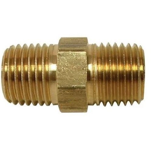 Golden Round 50 Mm Chrome Coating Male Brass Threaded Hex Nipple