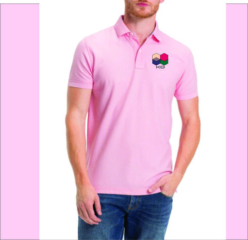 Small To XXL Size Pink Cotton PC Corporate Unisex Polo T-Shirts By KD Enterprise