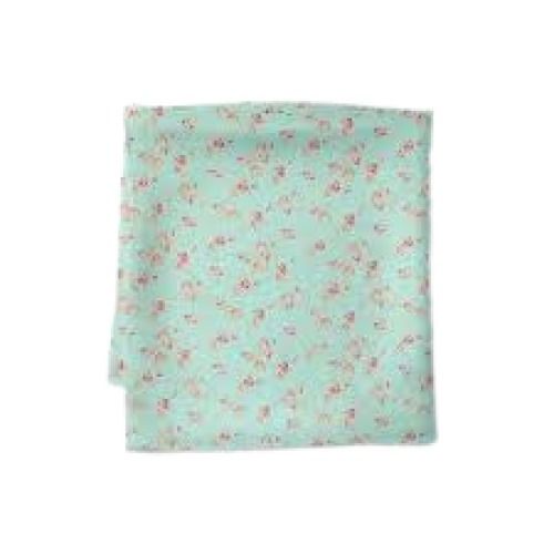 Green With Pink 58 Inch Width Printed Chiffon Fabric For Garment Making