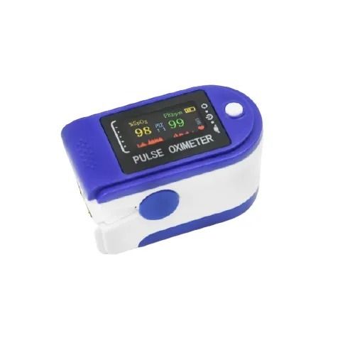 Alarm Indicator Plastic LCD Display Fingertip Pulse Oximeter, Size 13 X 11 X 8 cm