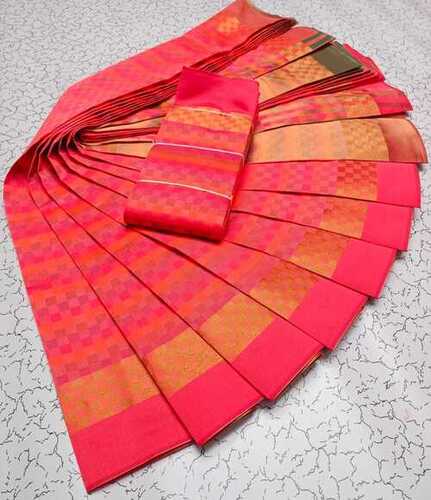 Tonic Designer Indian Traditional All Season Party Wear Red Cotton Sarees