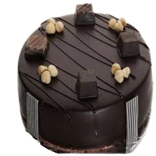 Hygienically Packed Round Shape Brown Chocolate Cake Additional Ingredient: Cream