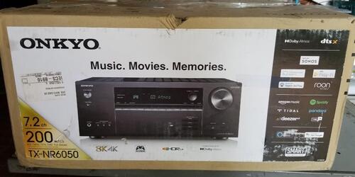 Onkyo TX-NR6050+ 7.2 Channel Network Home Theater | Smart AV Receiver | 8K/60, 4K/120Hz | 90W | HDR | VRR | DTS | Dolby Atmos | ALLM | QFT | Includes 