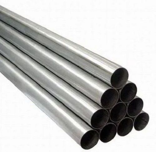 Silver Round Galvanized Polished 6 Meter Long 202 Stainless Steel Pipe