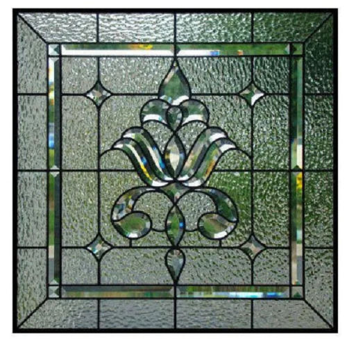 Green Solid Rectangular Tempered Beveled Glass For Furniture Purpose