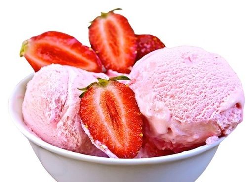  100% शुद्ध स्वादिष्ट और स्वादिष्ट स्ट्राबेरी आइसक्रीम 