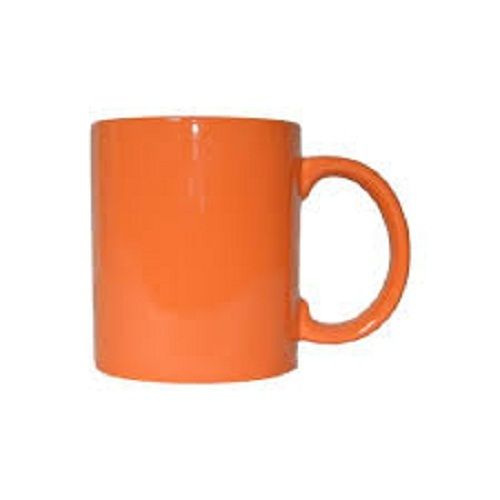 150 Ml Orange Fine Surface Plain Eco-Friendly Easy To Hold Stoneware Ceramic Coffee Mug Handle Material: Ceamic