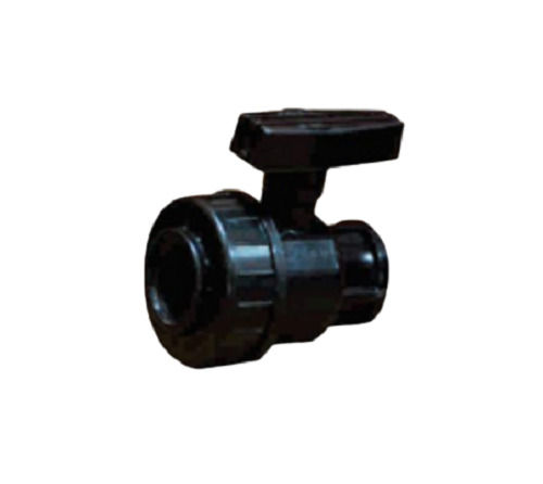 Black 25 Grams Poly Vinyl Chloride Plastic Ball Valve For Agriculture