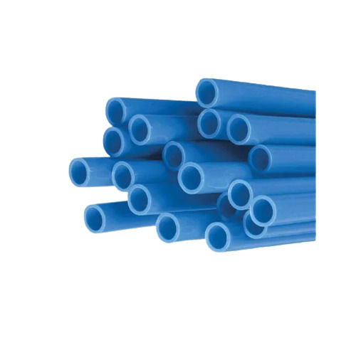 Blue 7 Feet Long 4 Mm Thick Round Poly Vinyl Chloride Plumbing Pipes