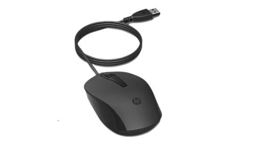 Black Abs Plastic Finger Control Hp Wired Mouse For Computer