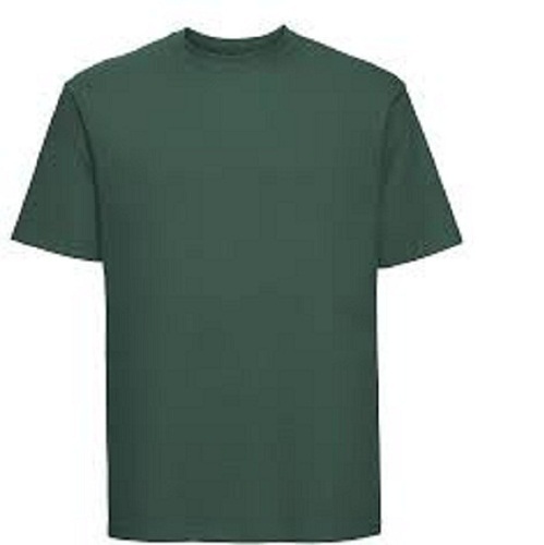 Green Color Cotton O Neck Men Plaint-Shirt Age Group: 20-30