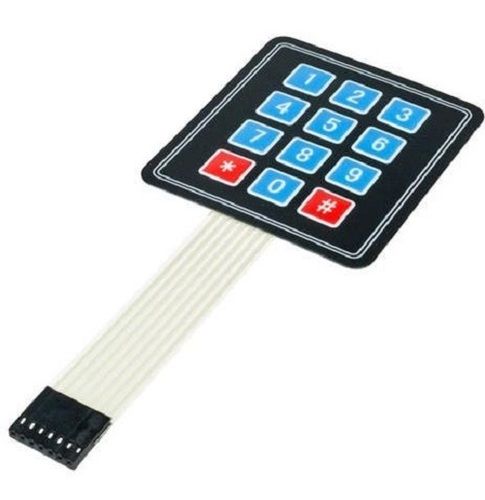 Rectangular 12 Key 4 X 3 Inch Membrane Keypad Application: For Industrial Controls