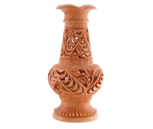 15 Cm Antique Wooden Flower Pot For Home And Living Room