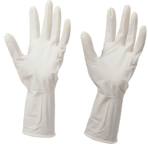 White 25 Grams Full Fingered Disposable Latex Gloves For Safety