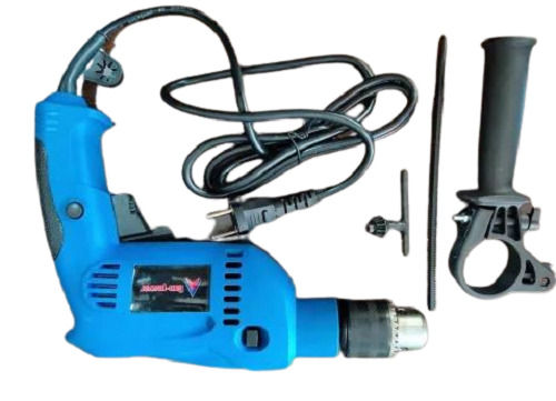 Blue 28 X 6 X 21.5 Cm Corded Electric Plastic Body Impact Drill Machine