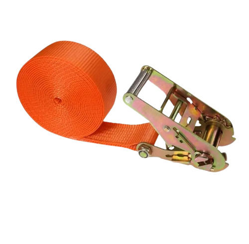 Orange 30 Mm X 10 Meter Durable Nylon Ratchet Lashing Belt For Industrial