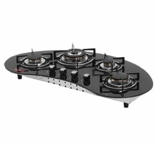 4 Burner Manual Stainless Steel 600 X 510 Mm Kitchen Hob Power Source: Gas