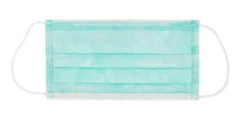Anti Bacterial Plain And Disposable Non Woven 2 Ply Face Mask