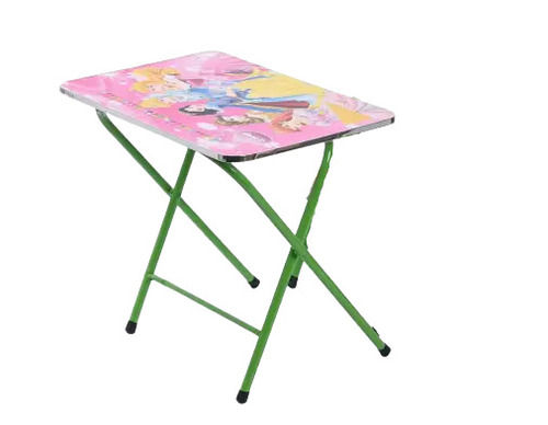 Indoor Furniture Durable Foldable Wooden And Iron Study Table For Kids  No Assembly Required