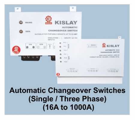 KISLAY Single Phase (Double Pole) Automatic Changeover Switch
