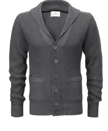 Long Sleeve V Neck Wool Cardigan For Mens