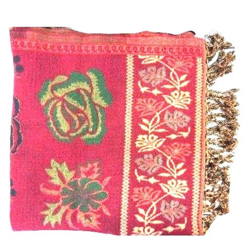 Multicolor Multi-Colored Warm Soft Printed Pashmina Machine Made Shawls For Ladies