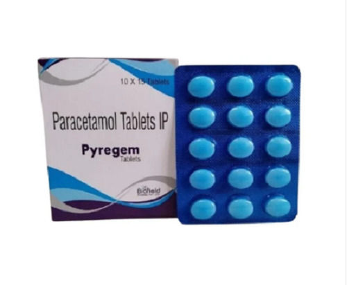 White Paracetamol Tablets Ip, 10 X 15 Tablets Strips Pack For Adults