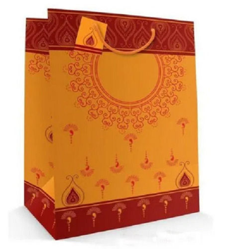 Printed Craft Paper Hand Length Handle Eco Friendly Paper Bag