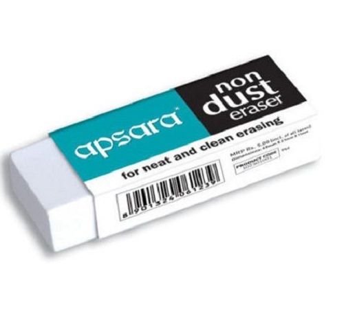 Rectangular 60 Mm Printed Cover Apsara Eraser For Rubbing No