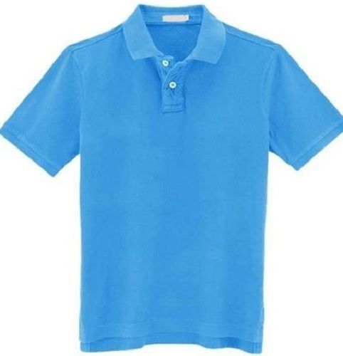 Short Sleeve Plain Cotton Polo T Shirt For Mens