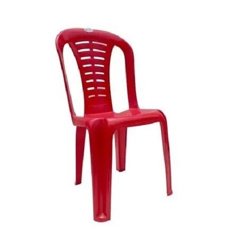 Red 2.5 Feet Sitting Height Indoor Plastic Armless Chair For Home