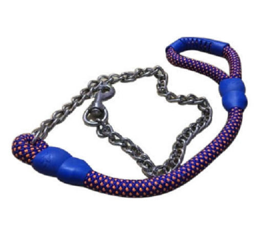 Blue 2 Meter Steel Dog Lead For Dog Control